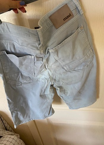 Gri Erkek Denim Rahat Kesim Şort - Görsel 4