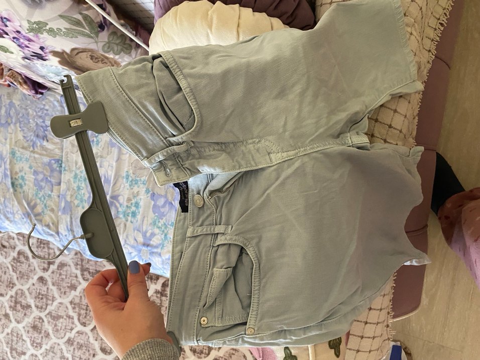 Gri Erkek Denim Rahat Kesim Şort - Görsel 2