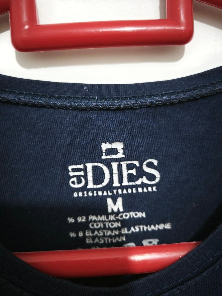 Koyu Mavi Pamuklu Kız Uzun Kollu Tişört - Görsel 3