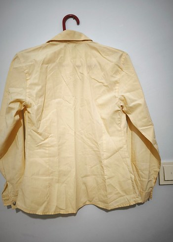 Özel dikim.Bej Düğmeli Klasik Kadın Gömlek - Görsel 3