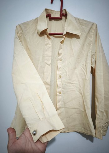 Özel dikim.Bej Düğmeli Klasik Kadın Gömlek - Görsel 2