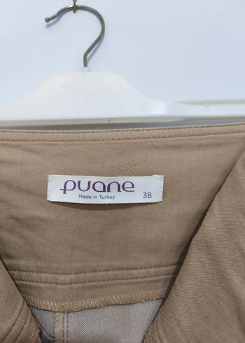 Bej Keten Kadın Normal Boy Pantolon - Görsel 2