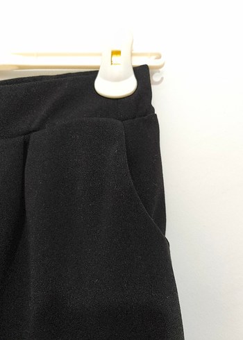 Kadın Siyah  Salaş Uzun Pantolon - Görsel 3