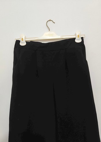 Kadın Siyah  Salaş Uzun Pantolon - Görsel 2