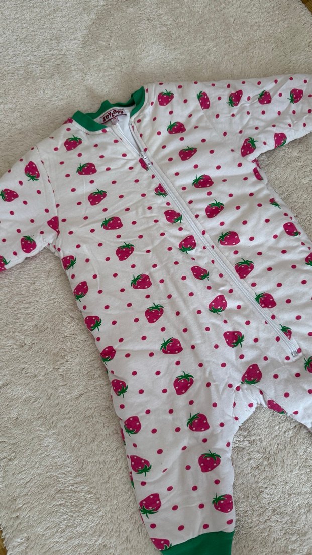 Çilek Desenli Bebek Uyku Tulumu - Görsel 2