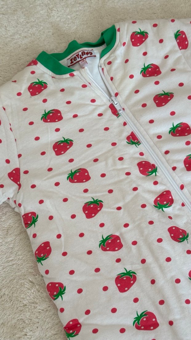 Çilek Desenli Bebek Uyku Tulumu - Görsel 3