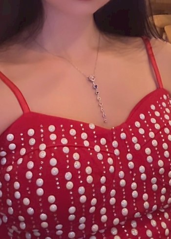 Kırmızı V Yaka İp Askılı Büstiyer - Görsel 3