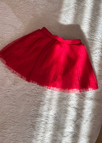 Kız Çocuk Kırmızı Fırfırlı Etek - Görsel 2