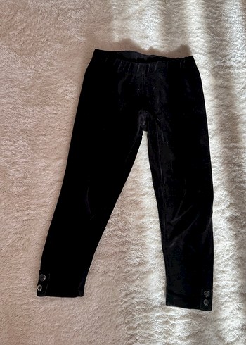 Kız bebek Siyah Süet Düğmeli Tayt - Görsel 2