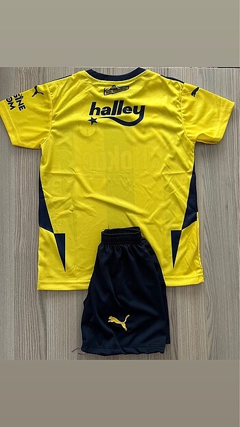 7 Yaş Beden sarı Renk Fenerbahçe yeni sezon çocuk forması Çubuklu