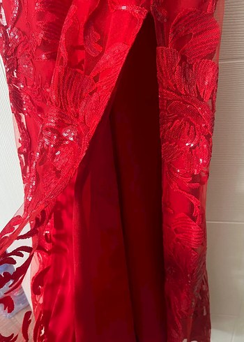 Alfabeta Elbise Oleg Cassini Straplez Elbise - Görsel 7