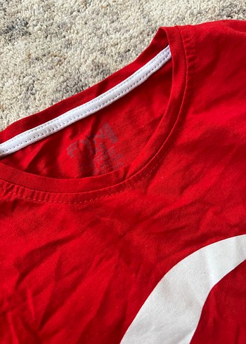 Kız cocuk Kırmızı Fırfırlı Uzun Kollu ay yıldız  Takım - Görsel 2