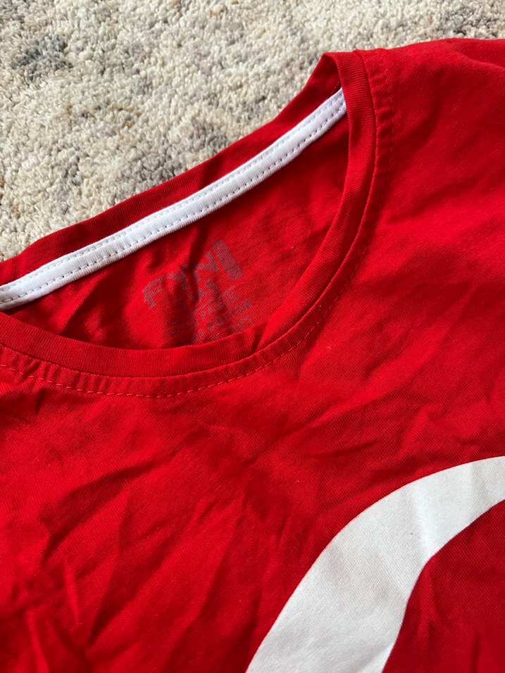 Kız cocuk Kırmızı Fırfırlı Uzun Kollu ay yıldız  Takım - Görsel 2