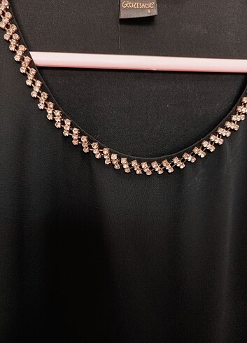 Abiye ,taşlı şifon bluz - Görsel 7