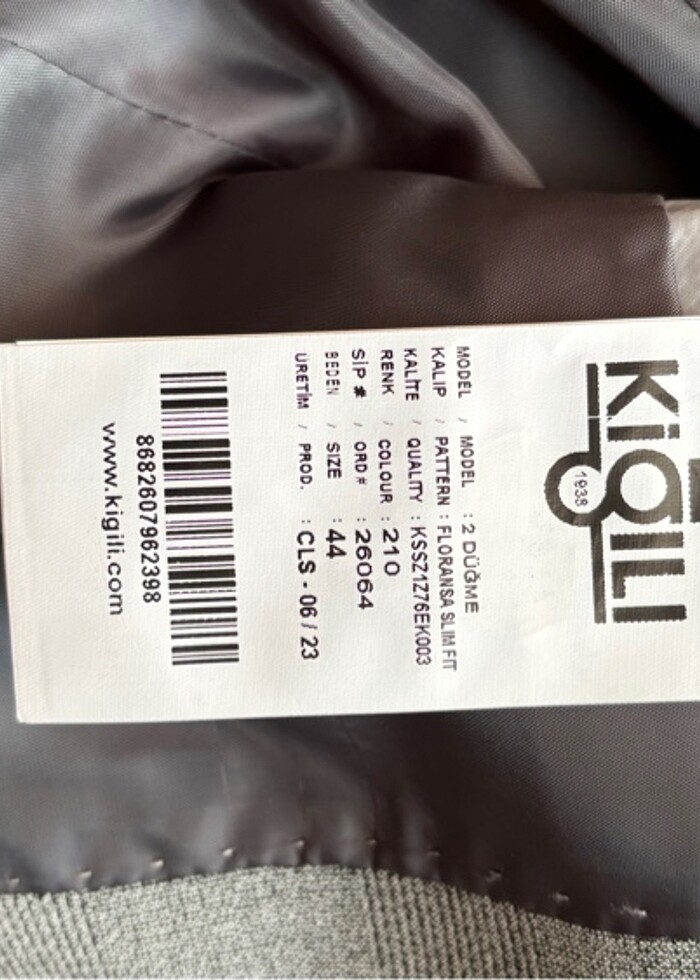 Kiğılı Gri Takım Elbise 44-6 - Görsel 5