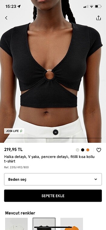 Bershka crop bluz