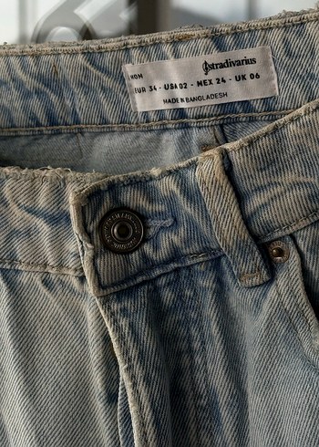 Buz mavisi Mini Denim Şort - Görsel 3