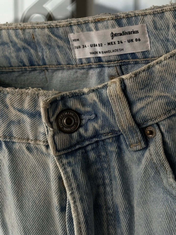 Buz mavisi Mini Denim Şort - Görsel 3