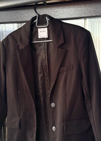 Düğmeli Siyah Kadın Blazer Ceket - Görsel 2