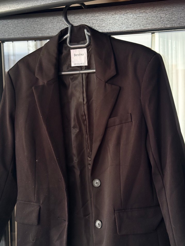 Düğmeli Siyah Kadın Blazer Ceket - Görsel 2