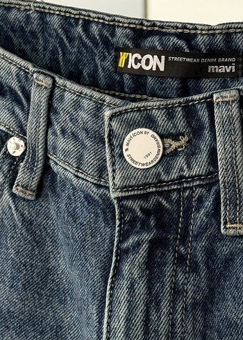 Kadın Mavi Denim Pantolon - Görsel 3