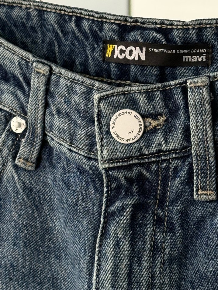 Kadın Mavi Denim Pantolon - Görsel 3