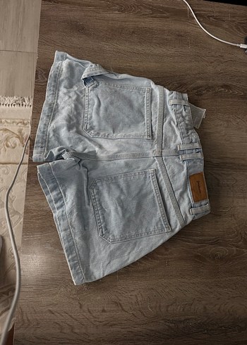 Buz Mavisi Kadın Mini Denim Şort - Görsel 6