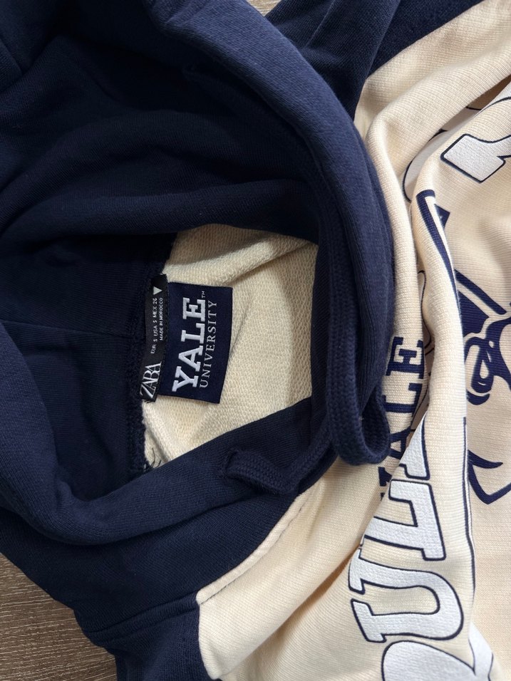 Kapüşonlu Baskılı Kadın Sweatshirt Özel Zara Yale Serisi - Görsel 5