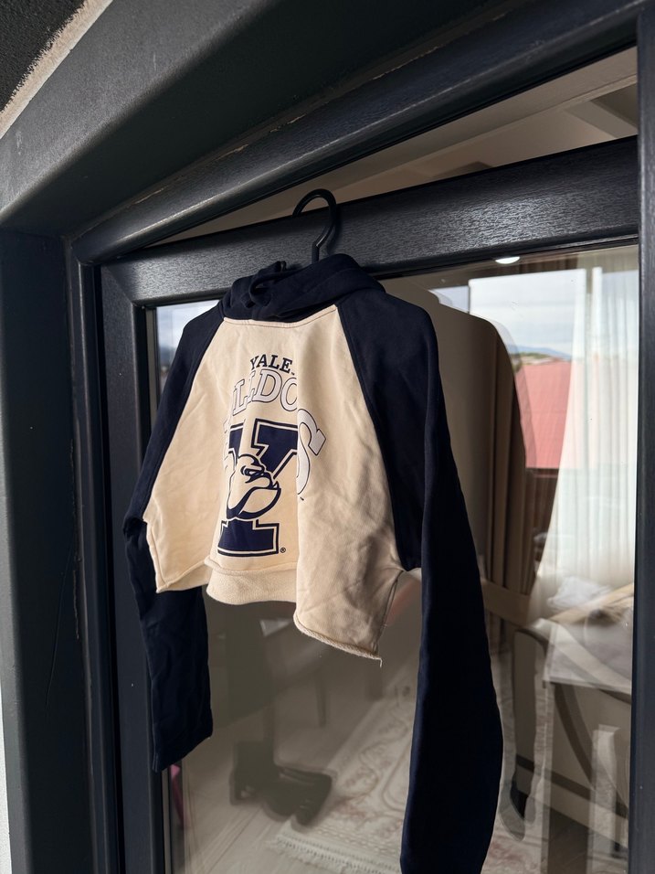 Kapüşonlu Baskılı Kadın Sweatshirt Özel Zara Yale Serisi - Görsel 2