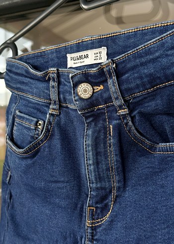 Koyu Mavi Kadın Kot Pantolon Bershka PushUp Model - Görsel 3