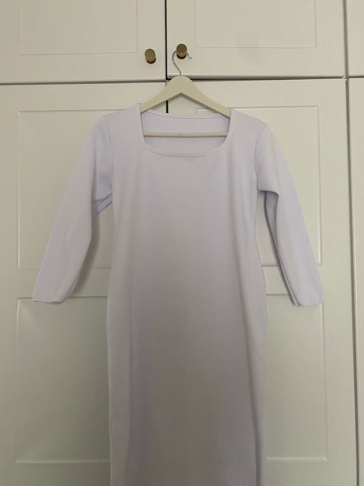 Fakir Kollu Beyaz elbise - Görsel 2