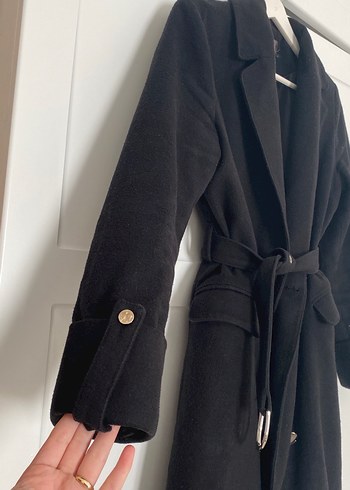 Kemerli Siyah Uzun Kaban - Görsel 5