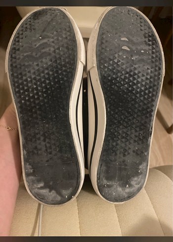 Düz Tabanlı Kürklü Siyah Kadın Spor Ayakkabı - Görsel 5