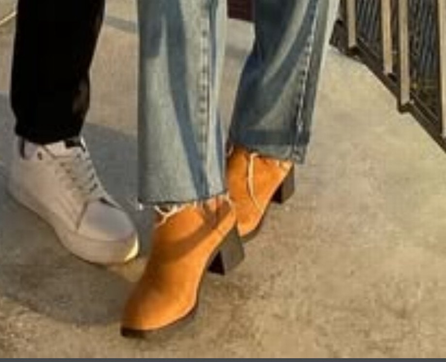 Kahverengi Süet Kadın Botu Blok Topuklu - Görsel 3