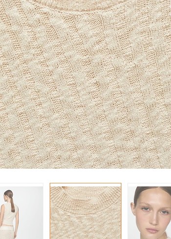 Bej Kolsuz Triko Süveter - Görsel 5