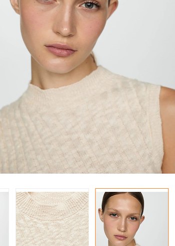 Bej Kolsuz Triko Süveter - Görsel 6