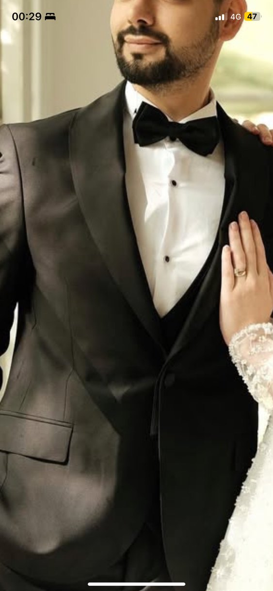 Klasik Siyah Düğmeli Damatlık takım - Görsel 2