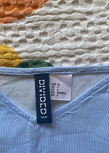 H&M Mavi V Yaka HM ATLET