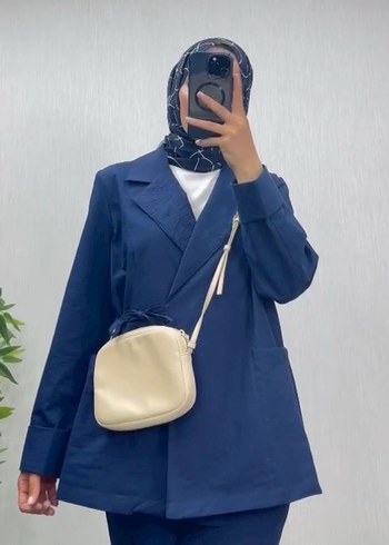 Strap Kollu Kadın Blazer Ceket takım