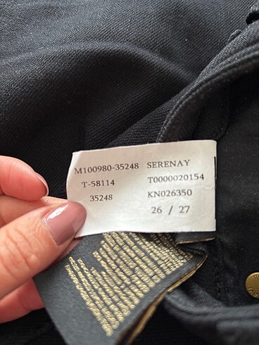 26 Beden Mavi serenay dar paça jean siyah kot skinny pantolon