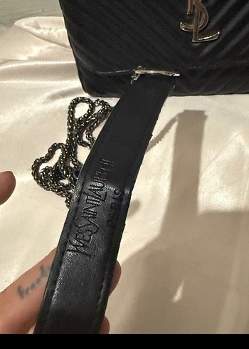 Beden siyah Renk Siyah Parlak Deri YSL Kadın Çanta
