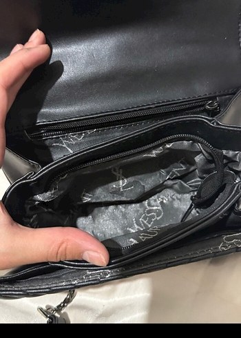 Siyah Parlak Deri YSL Kadın Çanta - Görsel 5