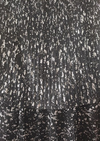 Gri Siyah Pilili Uzun Kadın Etek - Görsel 2