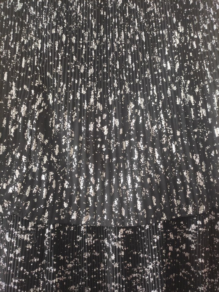 Gri Siyah Pilili Uzun Kadın Etek - Görsel 2