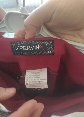 Bordo Kadın Uzun Drapeli Etek - Görsel 3