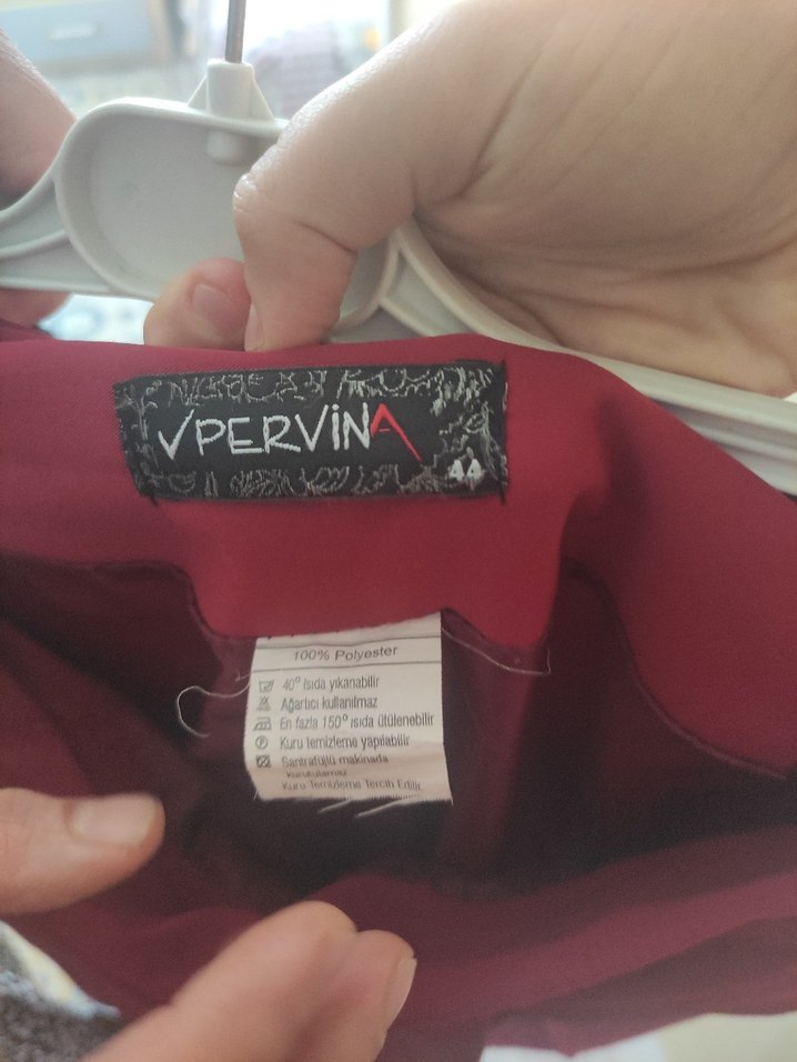 Bordo Kadın Uzun Drapeli Etek - Görsel 3