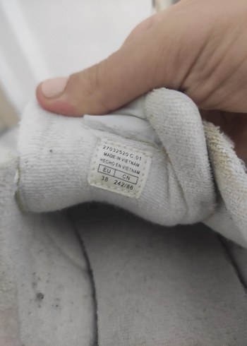 Beyaz Minimalist Bağcıklı Kadın Spor Ayakkabı - Görsel 5