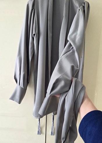 kadın saten kimono - Görsel 4