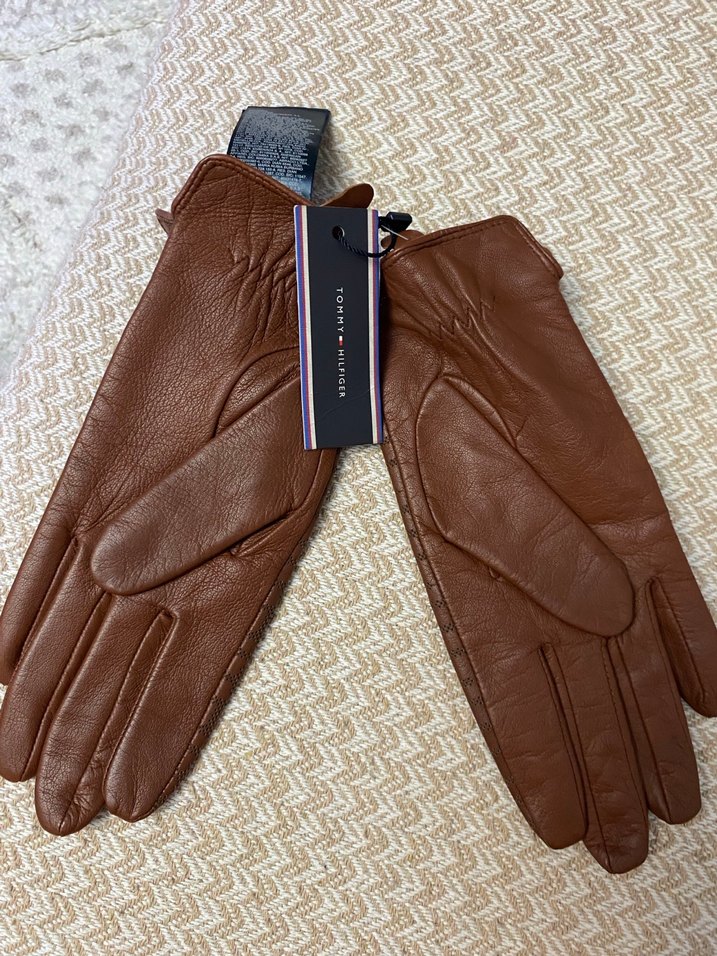 Kahverengi Deri Kadın Eldivenleri - Görsel 5