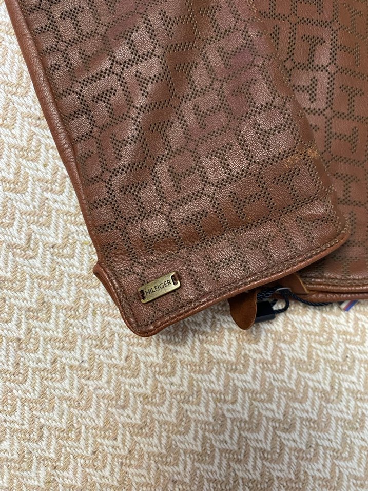 Kahverengi Deri Kadın Eldivenleri - Görsel 2